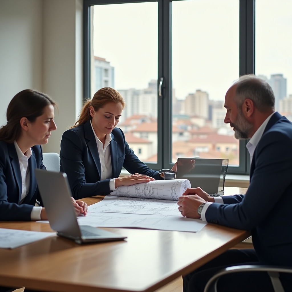Professional coordination meeting discussing project plans